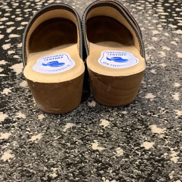 GUC handmade Navy suede Clogs 38 - Picture 4 of 5